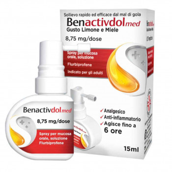 BENACTIVDOLMED GOLA SPRAY LIMONE E MIELE MAL DI GOLA 15 ML