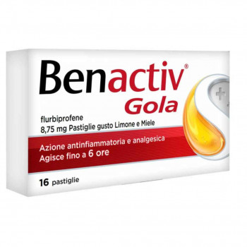 BENACTIV GOLA PASTIGLIE LIMONE E MIELE FLURBIPROFENE 16 PASTIGLIE